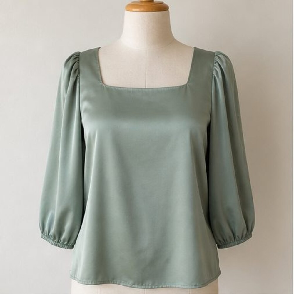 Sage Wrap Blouse